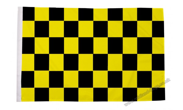 Black and Yellow Check Flag (Sleeved)